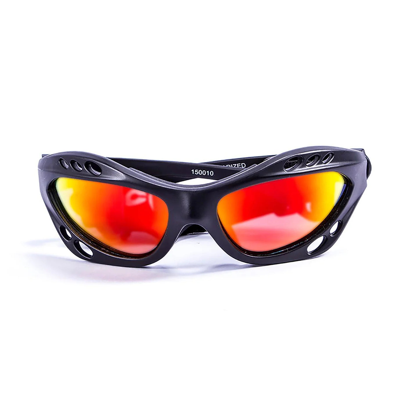 OCEAN Polarized Sunglasses Cumbuco- Black Ink, Red